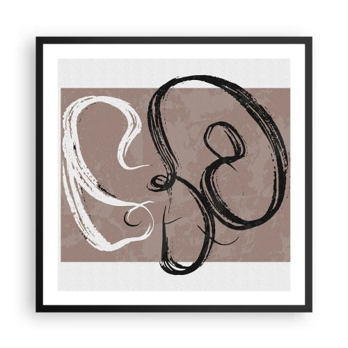 Pôster com moldura preta - Composição – a busca pela plenitude - 60x60 cm