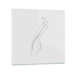 Quadro em vidro - Apenas uma promessa - 60x60 cm