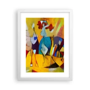 Pôster em moldura branca - Sol - vida - alegria - 30x40 cm