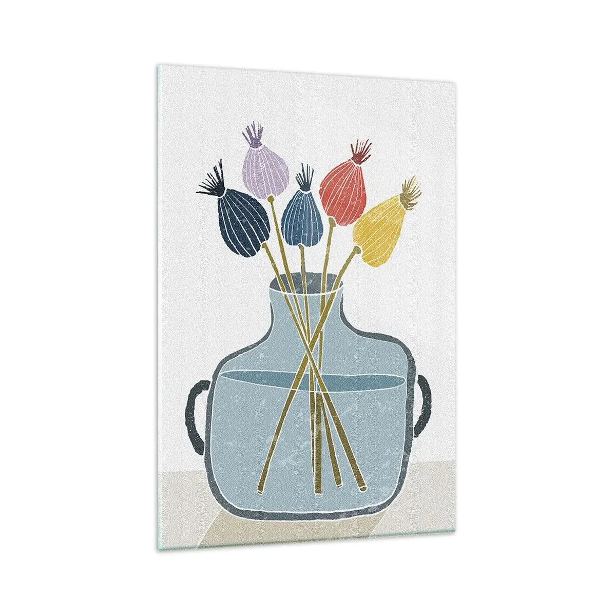 Quadro em vidro - Como semeou a papoula - 80x120 cm