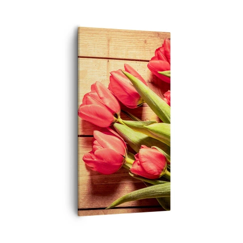 Quadro em tela - Declaração de primavera - 55x100 cm