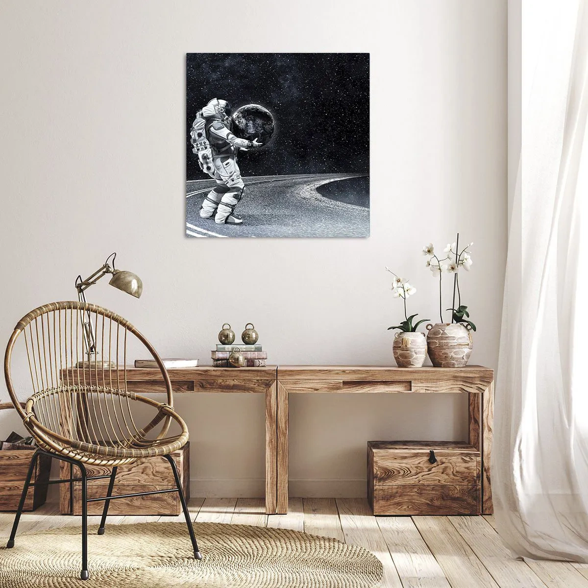 Quadro em tela - Na Via Láctea - 40x40 cm