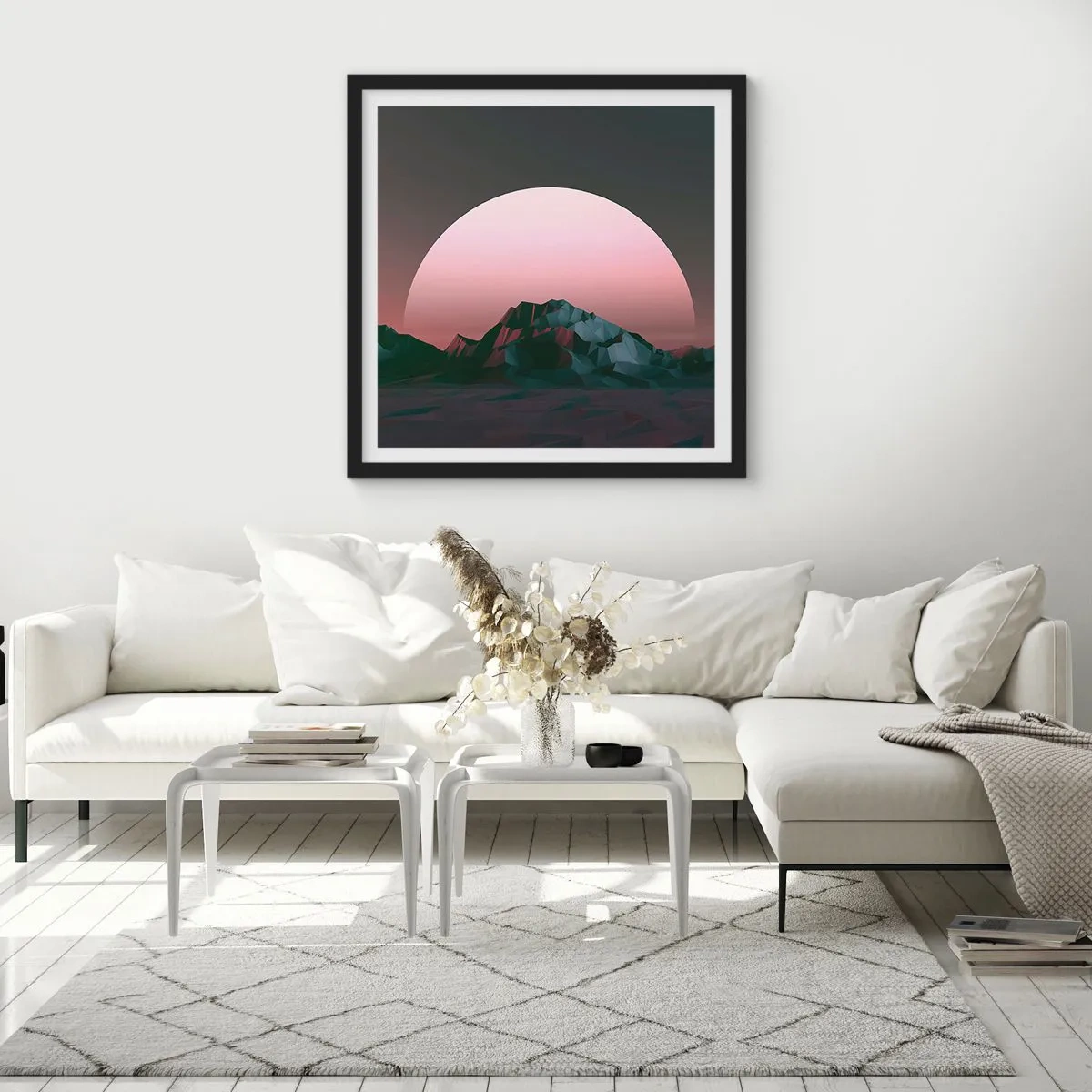 Pôster com moldura preta - Numa galáxia vizinha - 40x40 cm