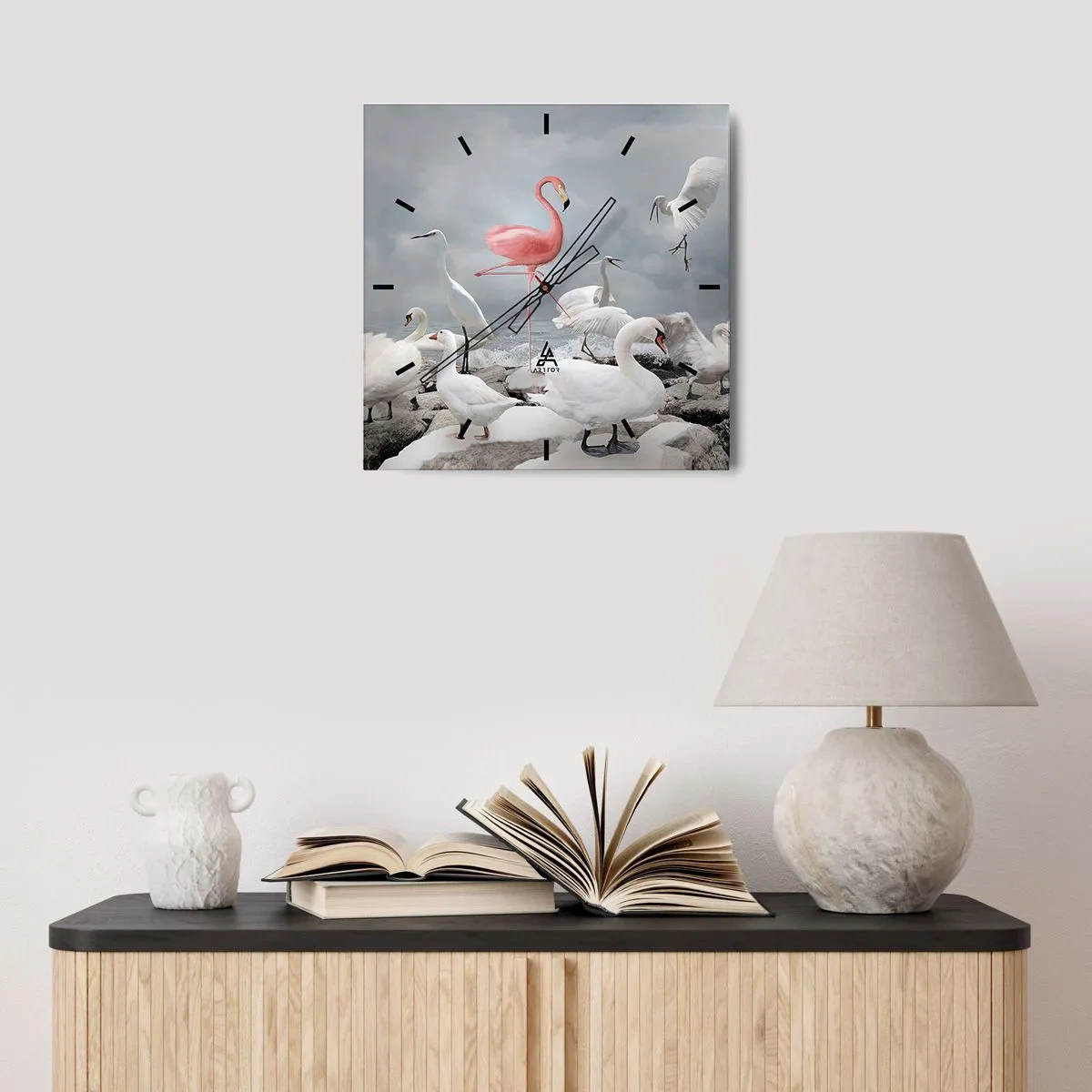 Relógio de parede - Relógio em vidro - Como vim parar aqui? - 40x40 cm