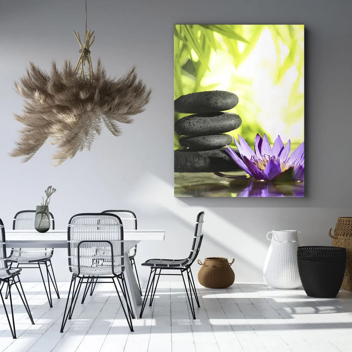 Quadro em tela - Em um arbusto de bambu - 50x70 cm