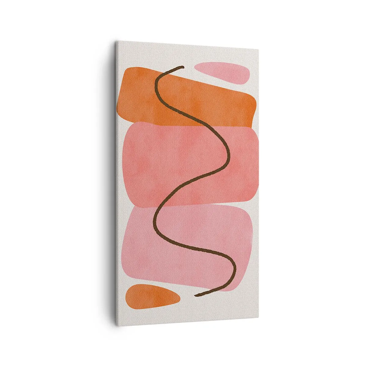 Quadro em tela - Movimento suave de formas - 45x80 cm