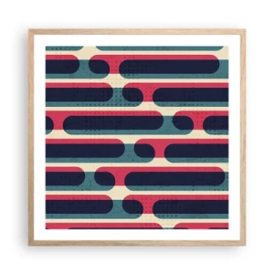 Pôster com moldura de carvalho claro - Avançado e profundo - 60x60 cm