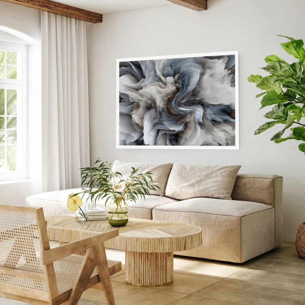 Pôster - Pedra e flor - 91x61 cm