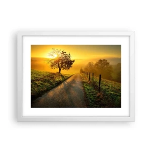Pôster em moldura branca - Uma tarde agradável - 40x30 cm