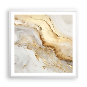 Pôster em moldura branca - Abstração: beleza e bondade - 60x60 cm