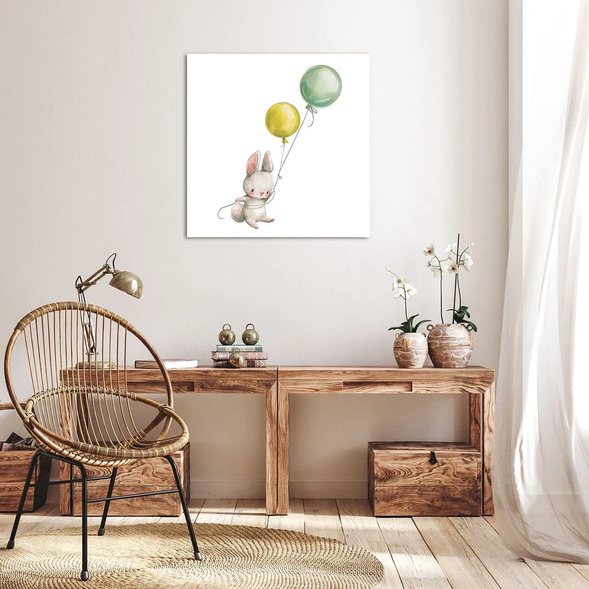 Quadro em tela - Também quero voar! - 70x70 cm