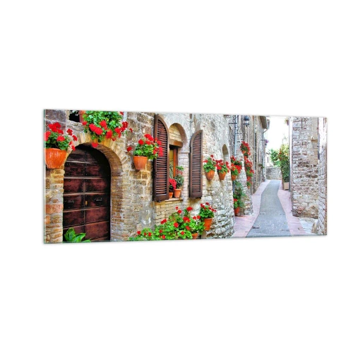 Quadro em vidro - Vibrações italianas - 100x40 cm