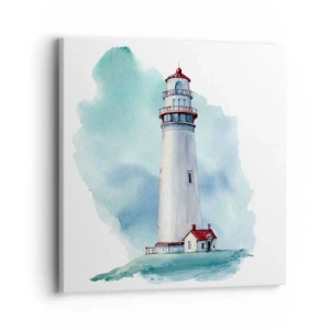 Quadro em tela - A gentil irmã do azul - 40x40 cm