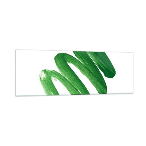 Quadro em vidro - Piada verde - 90x30 cm