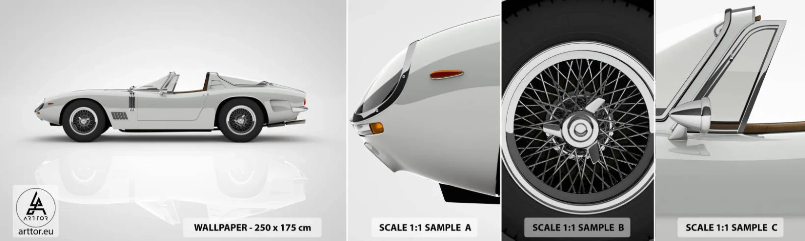 Amostra de Papel de Parede Standard Eco - A promessa de diversão - Carro esportivo, Cabriolé, Automotivo - 100x30 cm