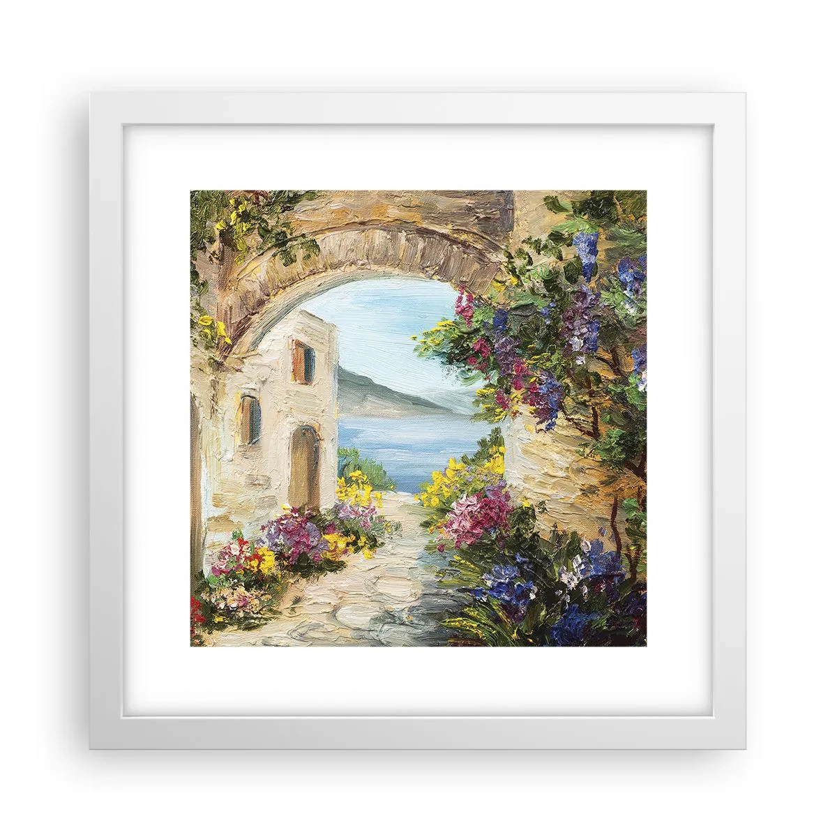 Pôster em moldura branca - O encanto da província costeira - 30x30 cm