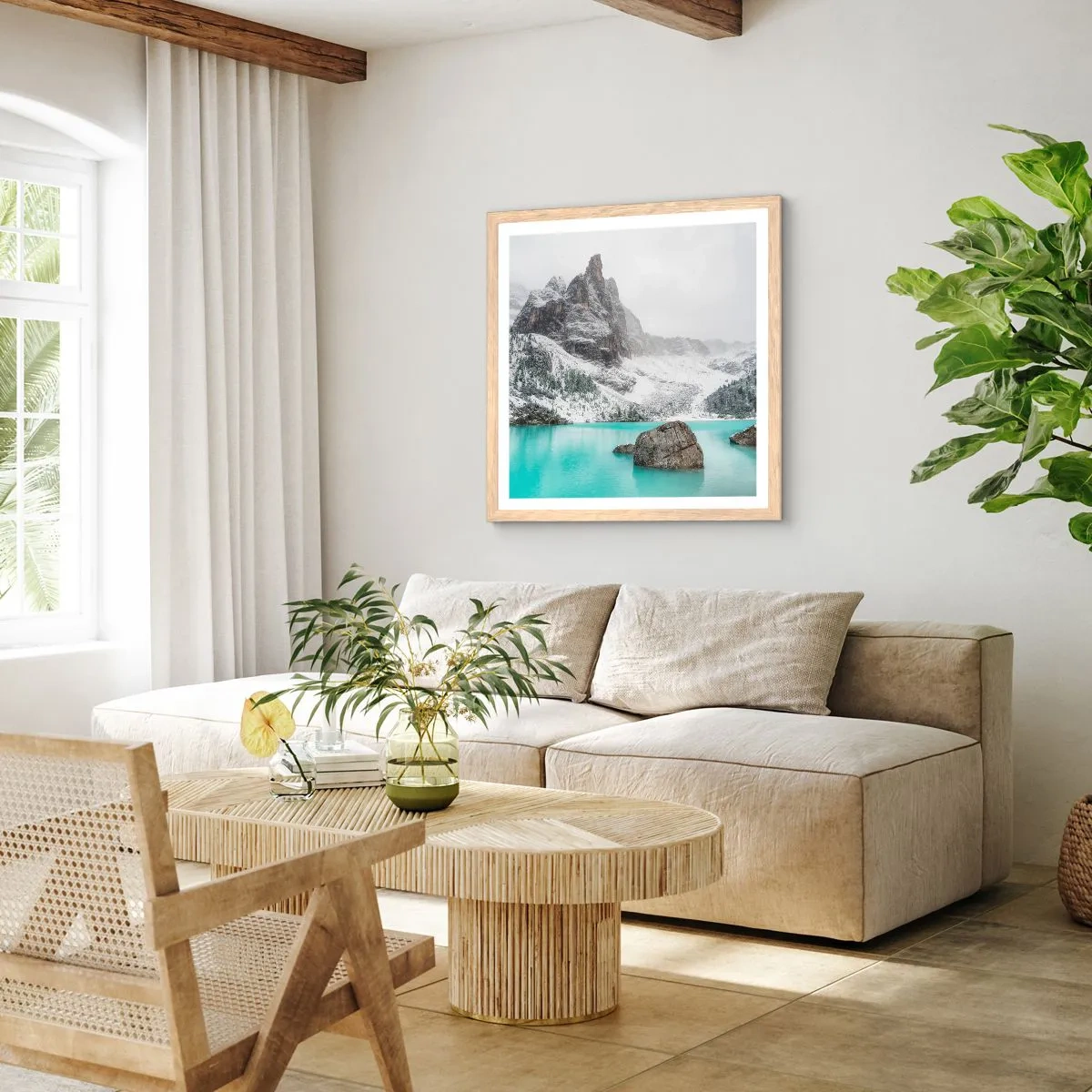 Pôster com moldura de carvalho claro - Na guarda - 30x30 cm