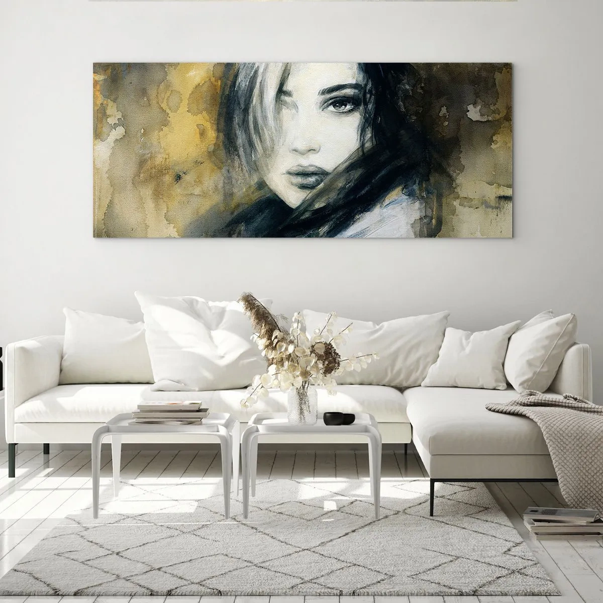 Quadro em vidro - Mais inocente ou sensual? - 100x40 cm