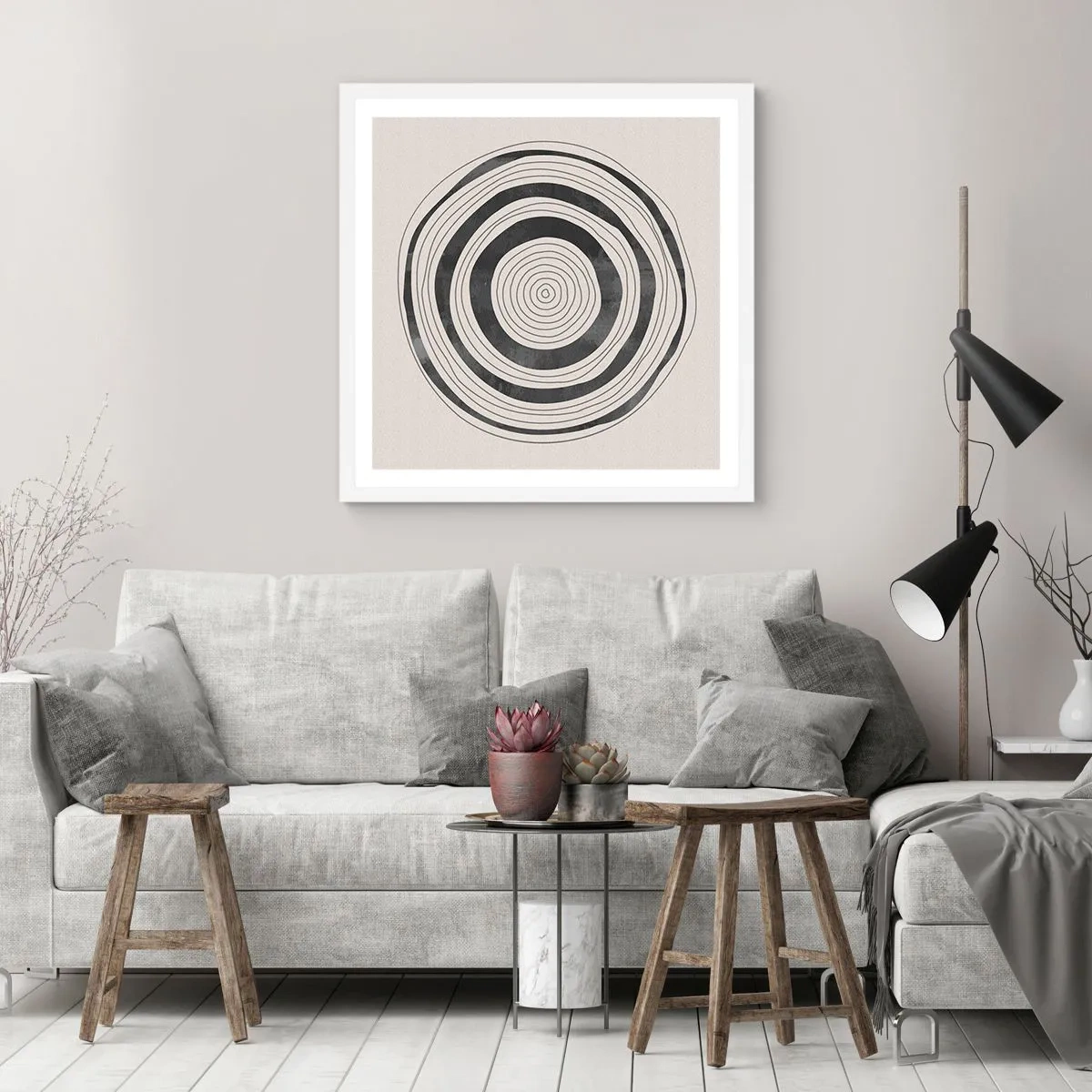 Pôster em moldura branca - Importante é o que há no caminho - 40x40 cm