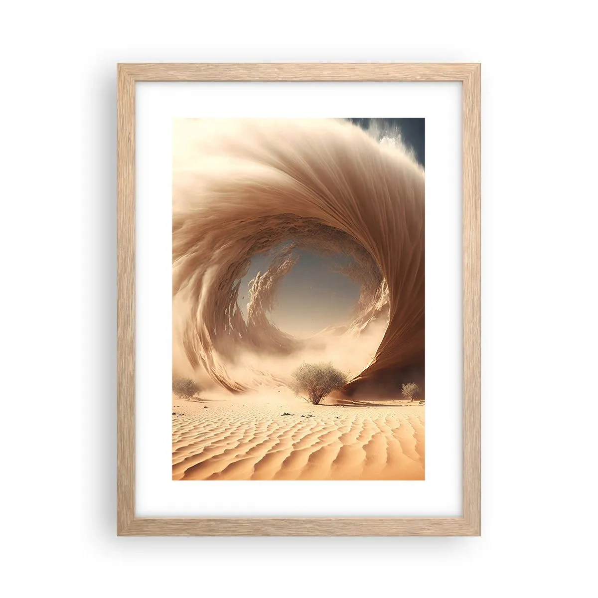 Pôster com moldura de carvalho claro - Portal aberto - 30x40 cm