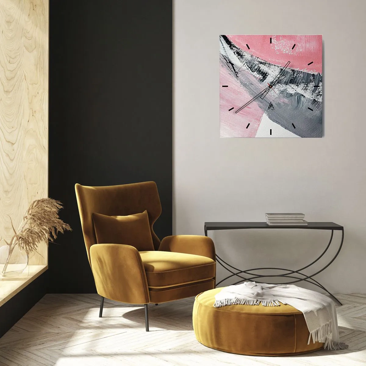 Relógio de parede - Relógio em vidro - Composição à medida - 30x30 cm