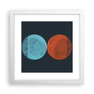 Pôster em moldura branca - Apenas geometria? - 30x30 cm