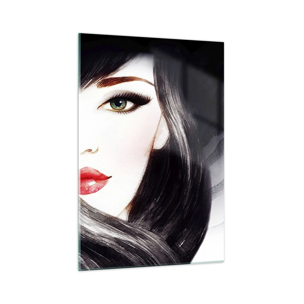 Quadro em vidro - Olhar de safira - 70x100 cm