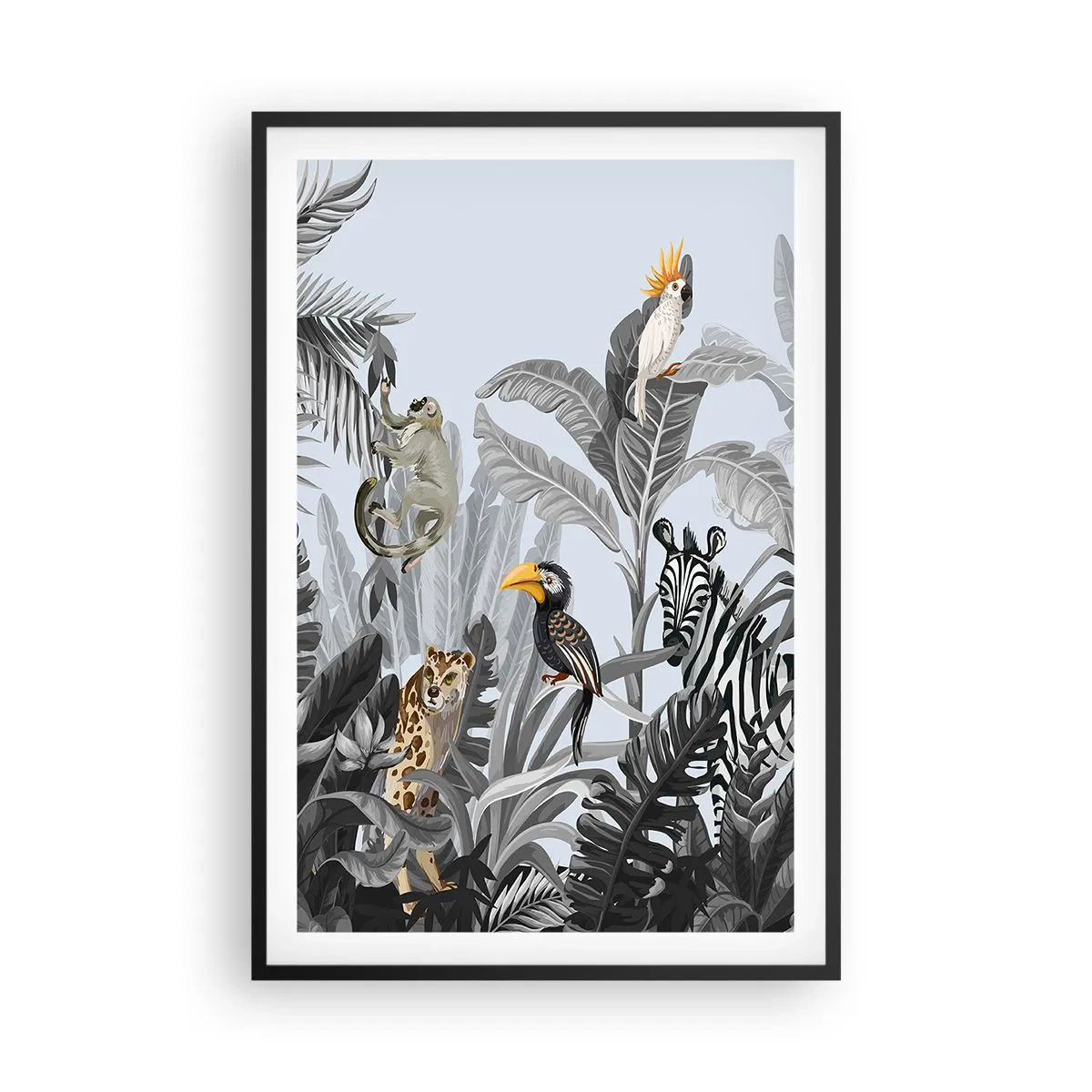 Pôster com moldura preta - Conto de fadas africano - 61x91 cm