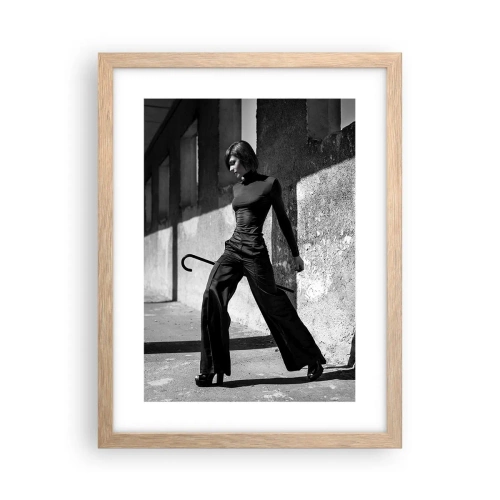 Pôster com moldura de carvalho claro - Elegância urbana - 30x40 cm