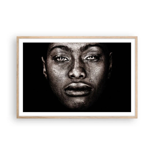 Pôster com moldura de carvalho claro - Uma lágrima - 91x61 cm