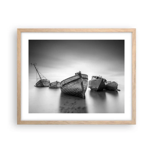 Pôster com moldura de carvalho claro - Apenas lembranças... - 50x40 cm