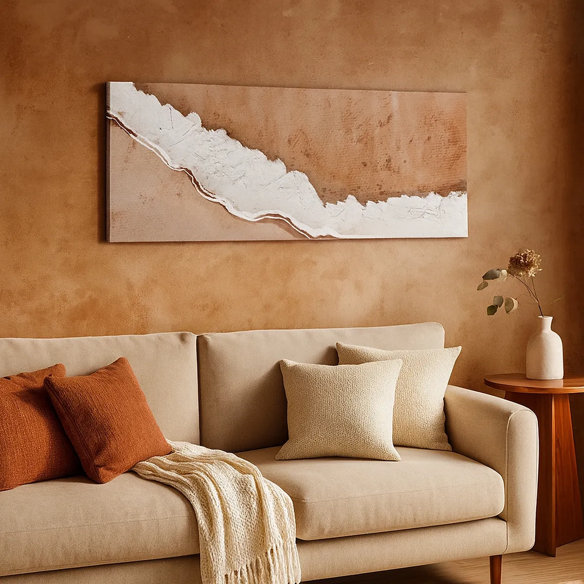 Quadro em tela - Nas cores da terra - 30x30 cm