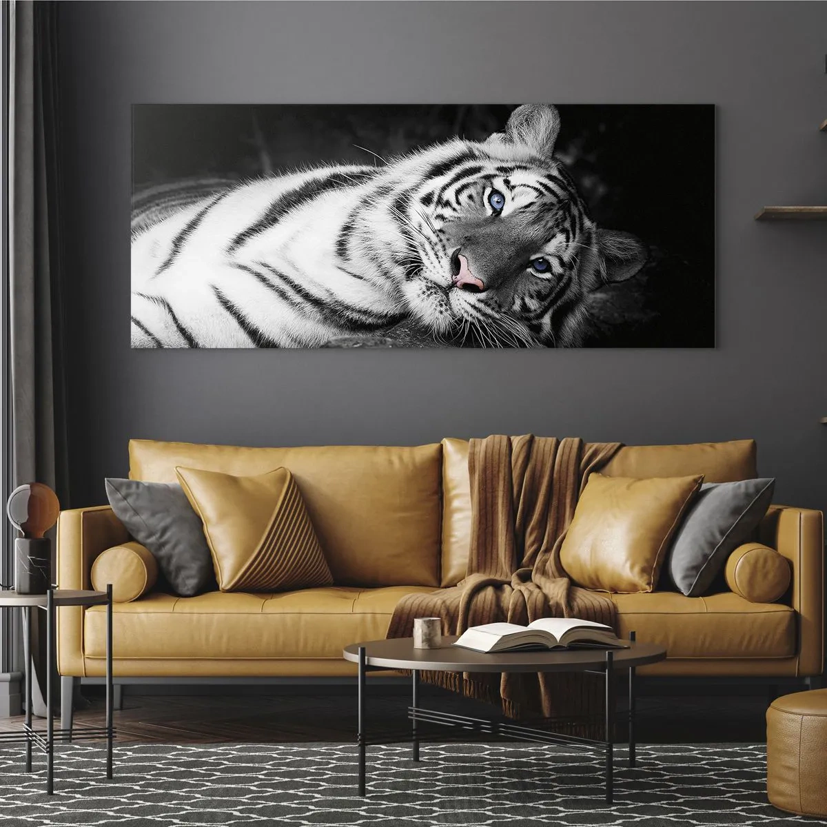 Quadro em vidro - Selvagem e tranquilo - 120x50 cm