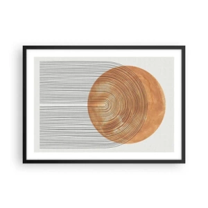 Pôster com moldura preta - Composição solar - 70x50 cm