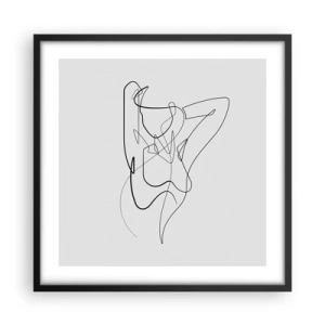 Pôster com moldura preta - Que tipo de pessoa é realmente... - 50x50 cm