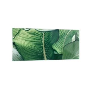 Quadro em vidro - Vida intensamente verde - 120x50 cm