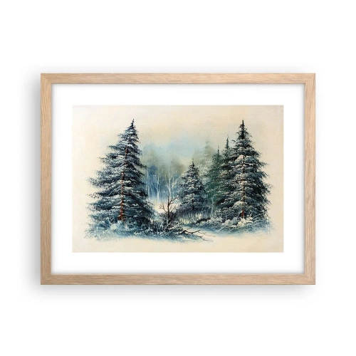 Pôster com moldura de carvalho claro - Prontas para o Natal - 40x30 cm