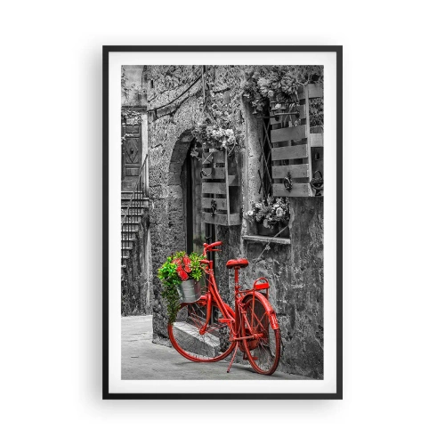 Pôster com moldura preta - Beco da Toscana - 61x91 cm