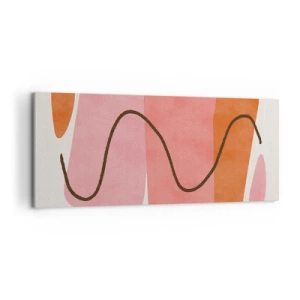Quadro em tela - Movimento suave de formas - 120x50 cm