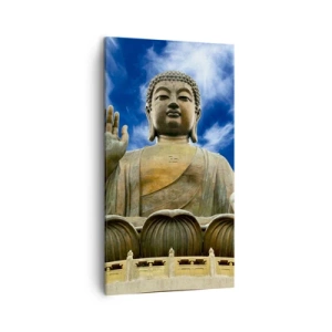 Quadro em tela - Viva sem medo - 45x80 cm