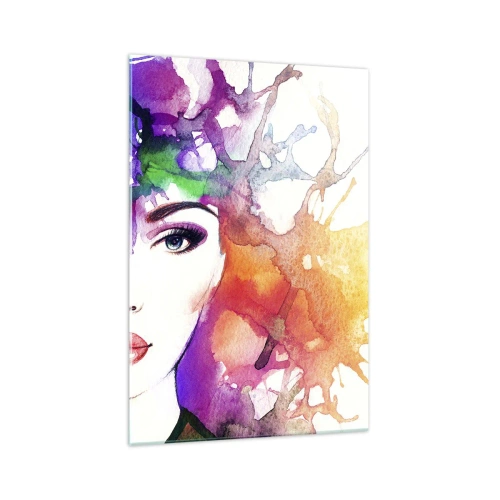 Quadro em vidro - Com a cabeça nas nuvens - 70x100 cm
