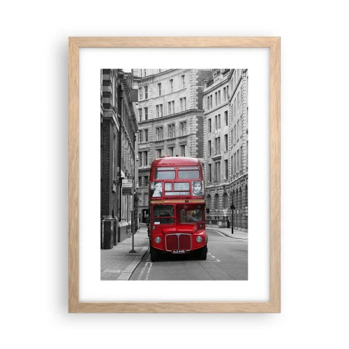 Pôster com moldura de carvalho claro - A vida quotidiana não deve ser cinzenta - 30x40 cm