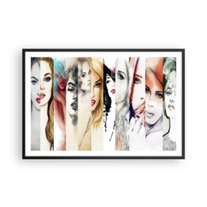 Pôster com moldura preta - Sempre VOCÊ - 91x61 cm