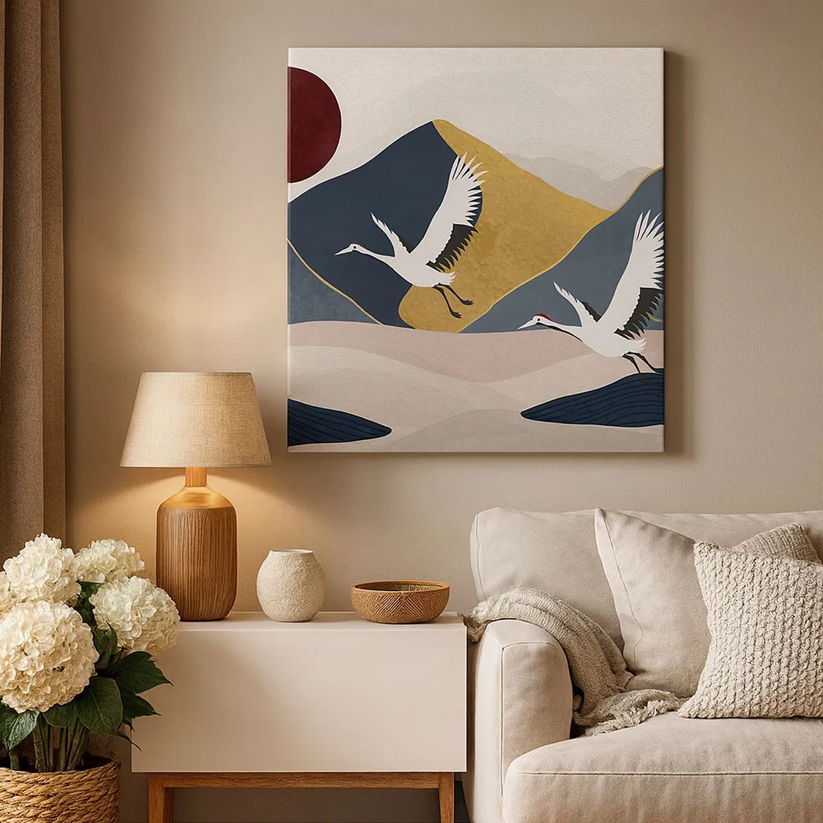 Quadro em tela - E o dia acaba novamente - 30x30 cm