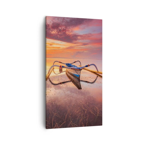 Quadro em tela - A calma de uma noite tropical - 45x80 cm