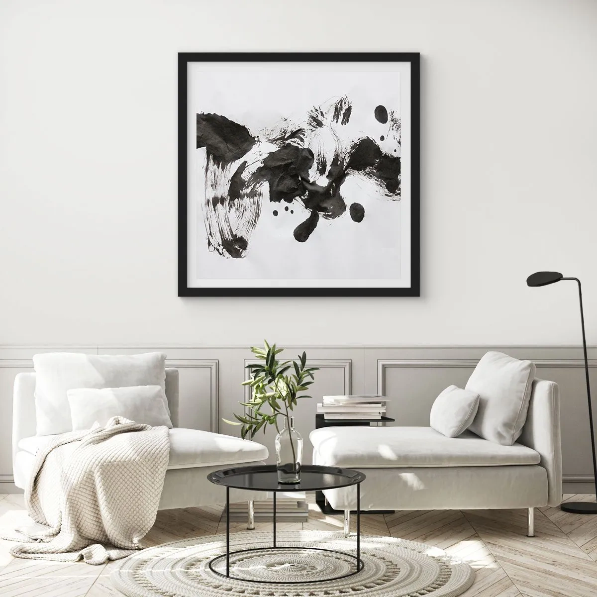 Pôster com moldura preta - Existe um método para a loucura? - 60x60 cm