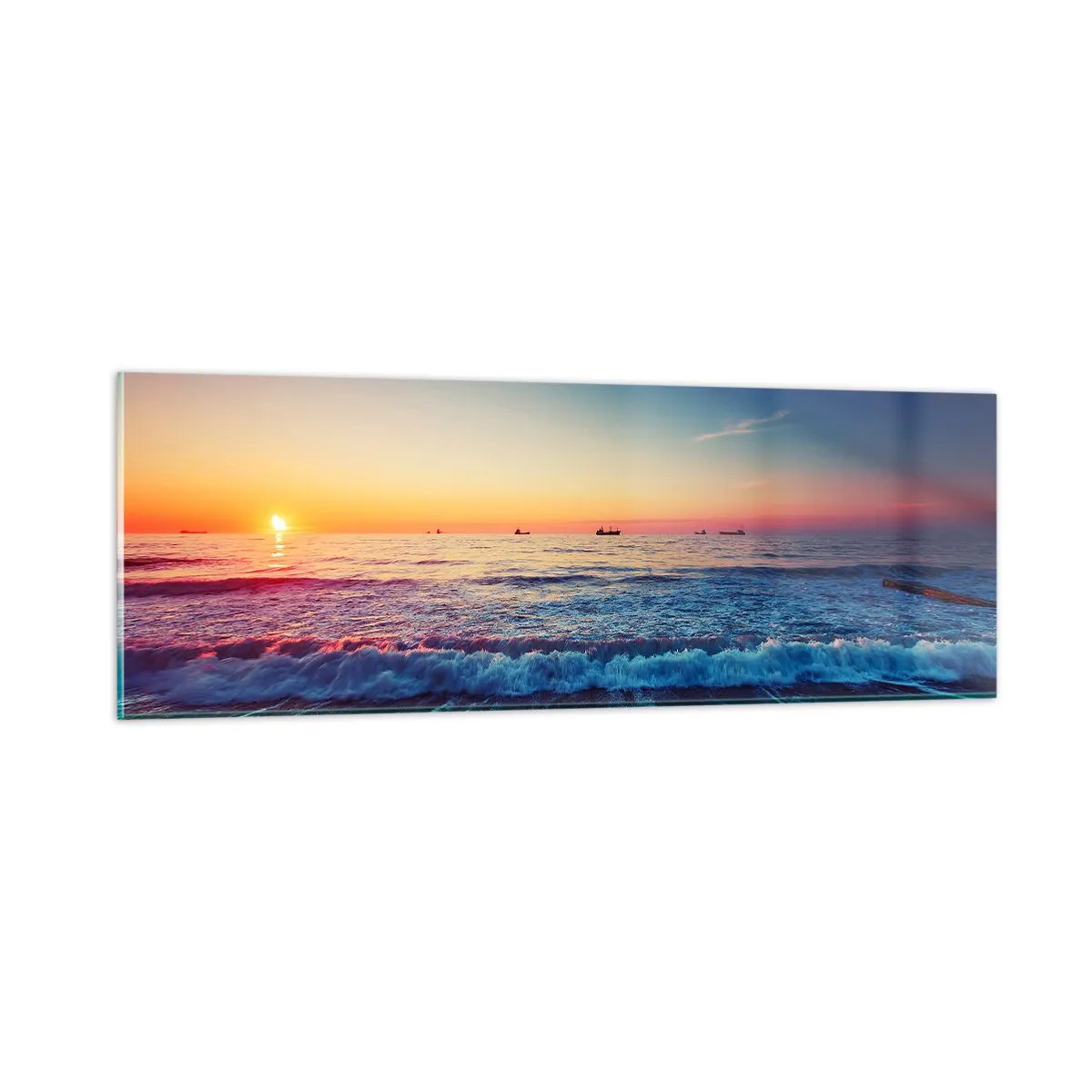 Quadro em vidro - E além do horizonte? - 90x30 cm
