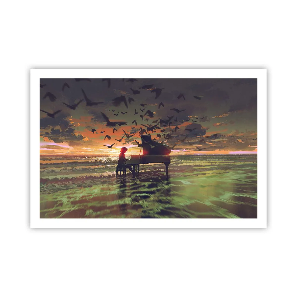 Pôster - Um concerto de piano e ondas - 91x61 cm