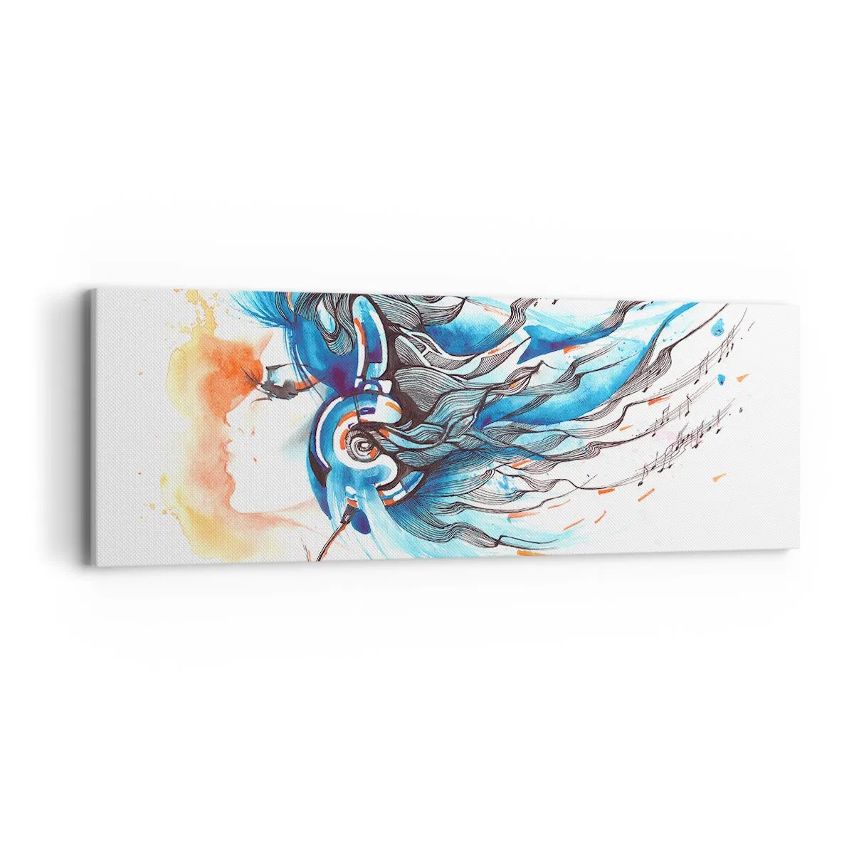 Quadro em tela - Deixe a música tocar - 90x30 cm