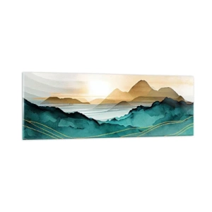 Quadro em vidro - À beira da abstração – paisagem - 90x30 cm